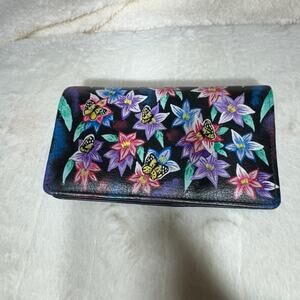 Magnifique hand painted leather wallet